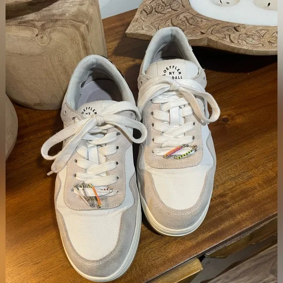 LOEFFLER RANDALL KEIRA LOW TOP SNEAKER INCEMENT/MOCHA LEOPARD EUC size 7 - Picture 4 of 13